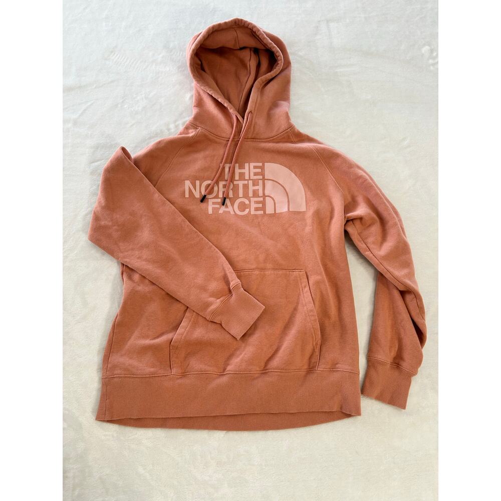 The North Face Women's Salmon Pink Hoodie Pullover Casual Comfort Medium - Picture 1 of 9